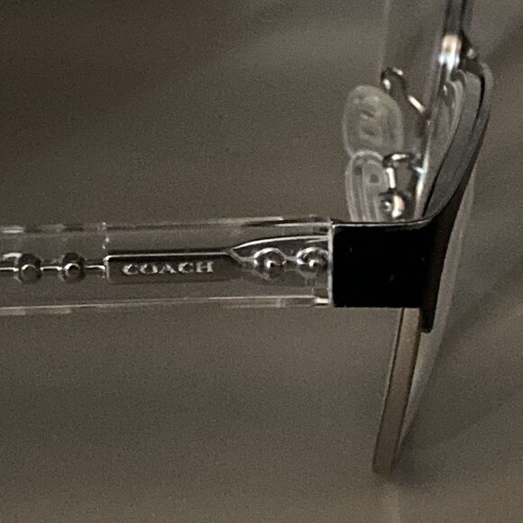Coach Eyeglasses Frames HC5067 9233 Satin Black Silver/Crystal Cat Eye 51-17-135 - Picture 13 of 16